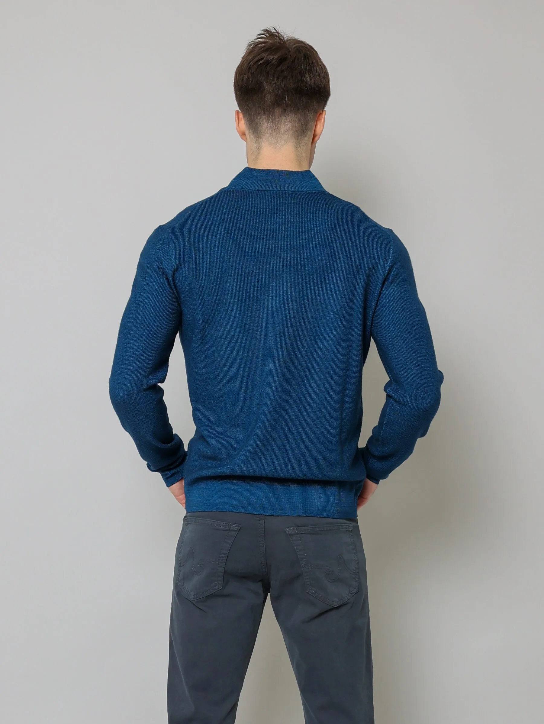 1/4 Zip Mock Sweater - Dark Teal