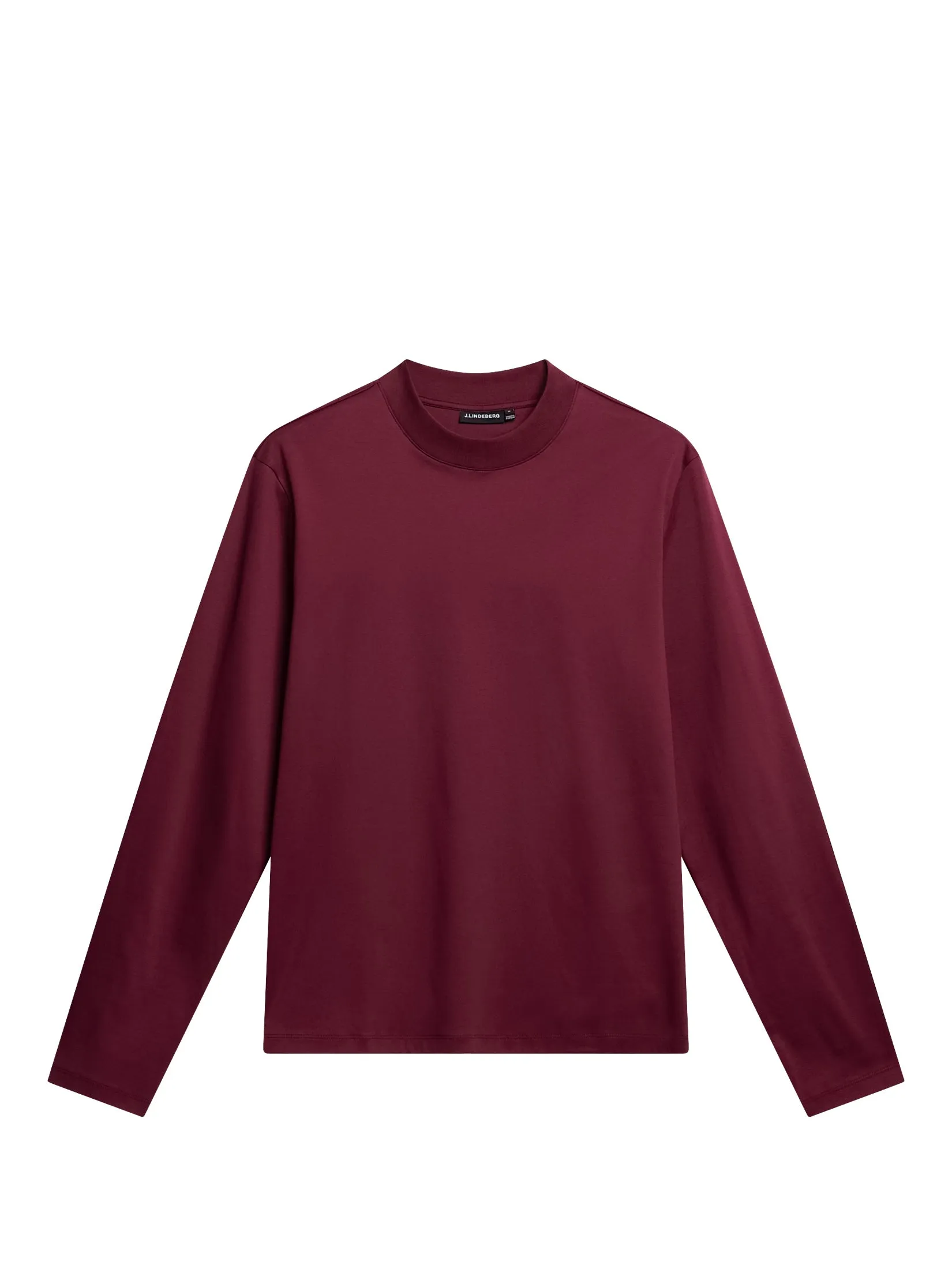 Ace Mock Neck LS T-Shirt / Zinfandel