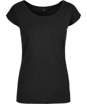 Black - Women's wide neck tee