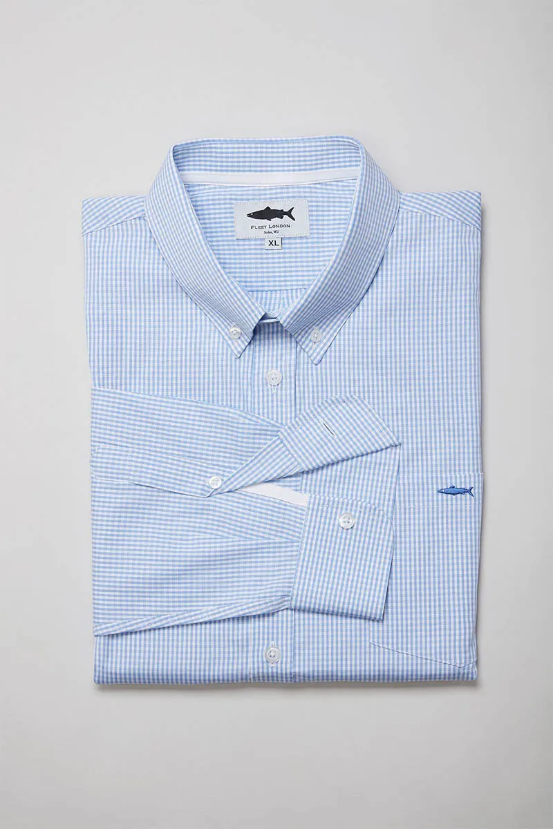 Blue Check Cotton Shirt for Men