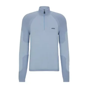 BOSS Perform X-QZ Sky Blue Half Zip Sweatshirt