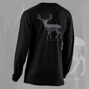 Cotton Long Sleeve Shirt | Black | Buck Fever