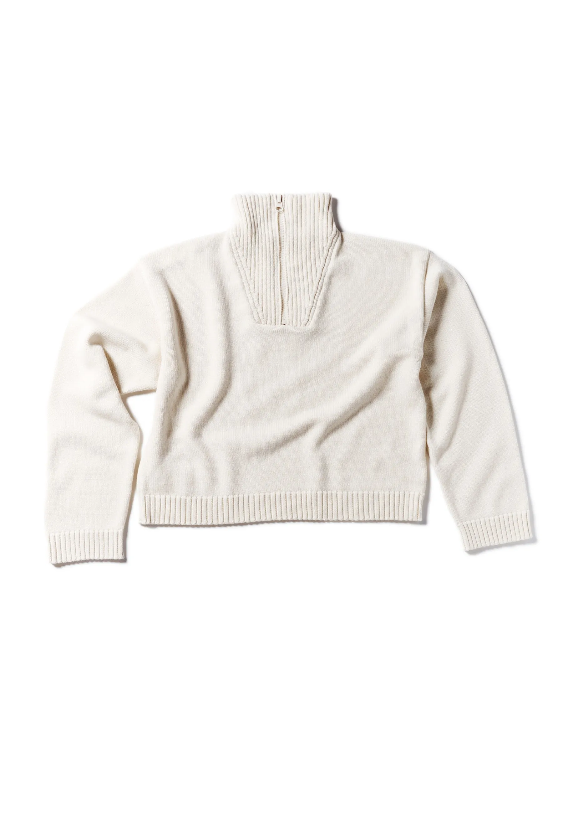 CREAM HALF ZIP