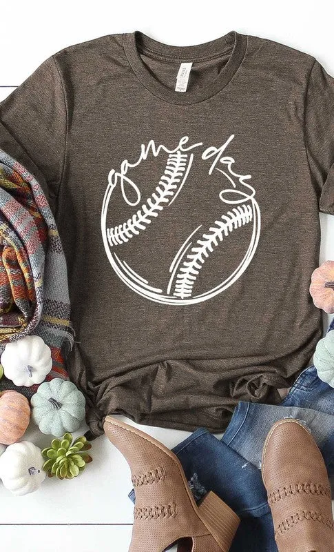 Cursive Game Day Baseball Graphic Tee