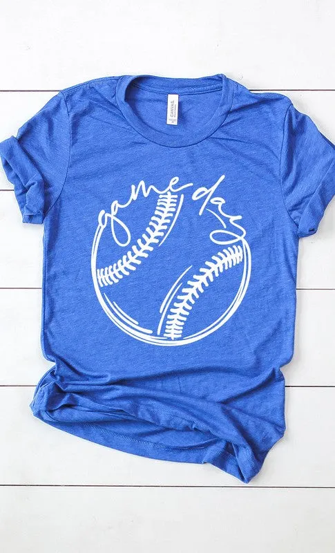 Cursive Game Day Baseball Graphic Tee