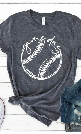 Cursive Game Day Baseball Graphic Tee