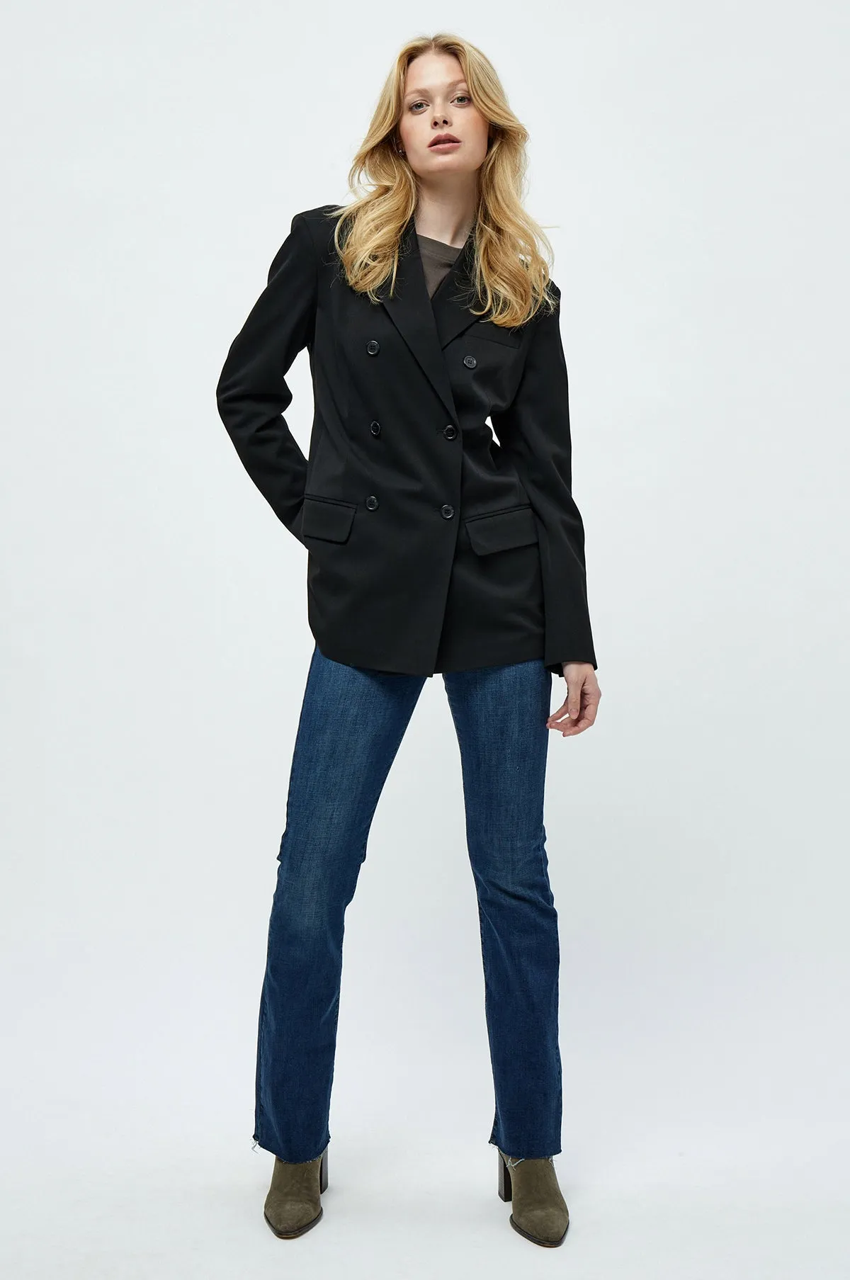 Daria Double Breasted Blazer Black