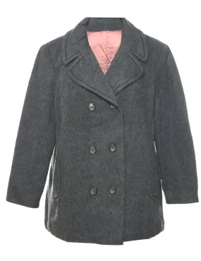 Dark Grey Wool Coat - XL