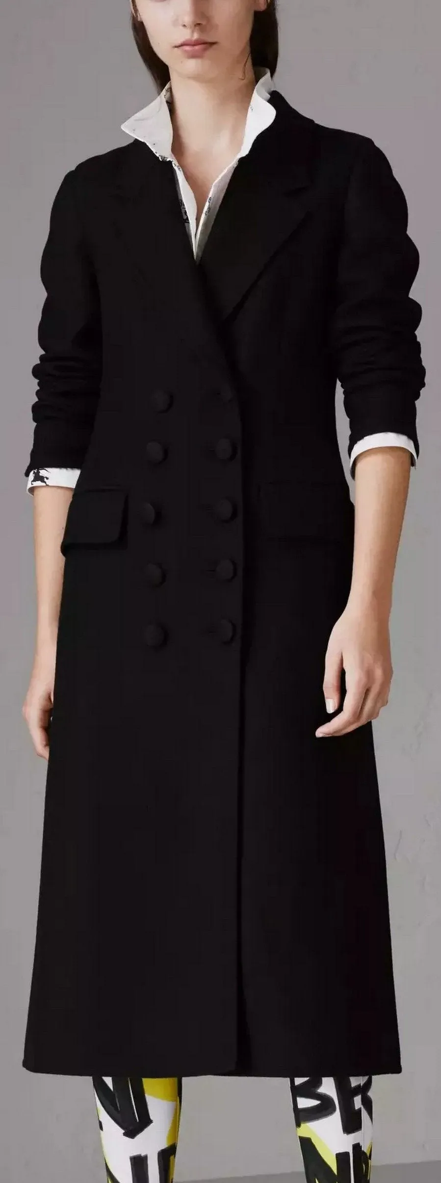 Double Breasted Wool Tailored Coat