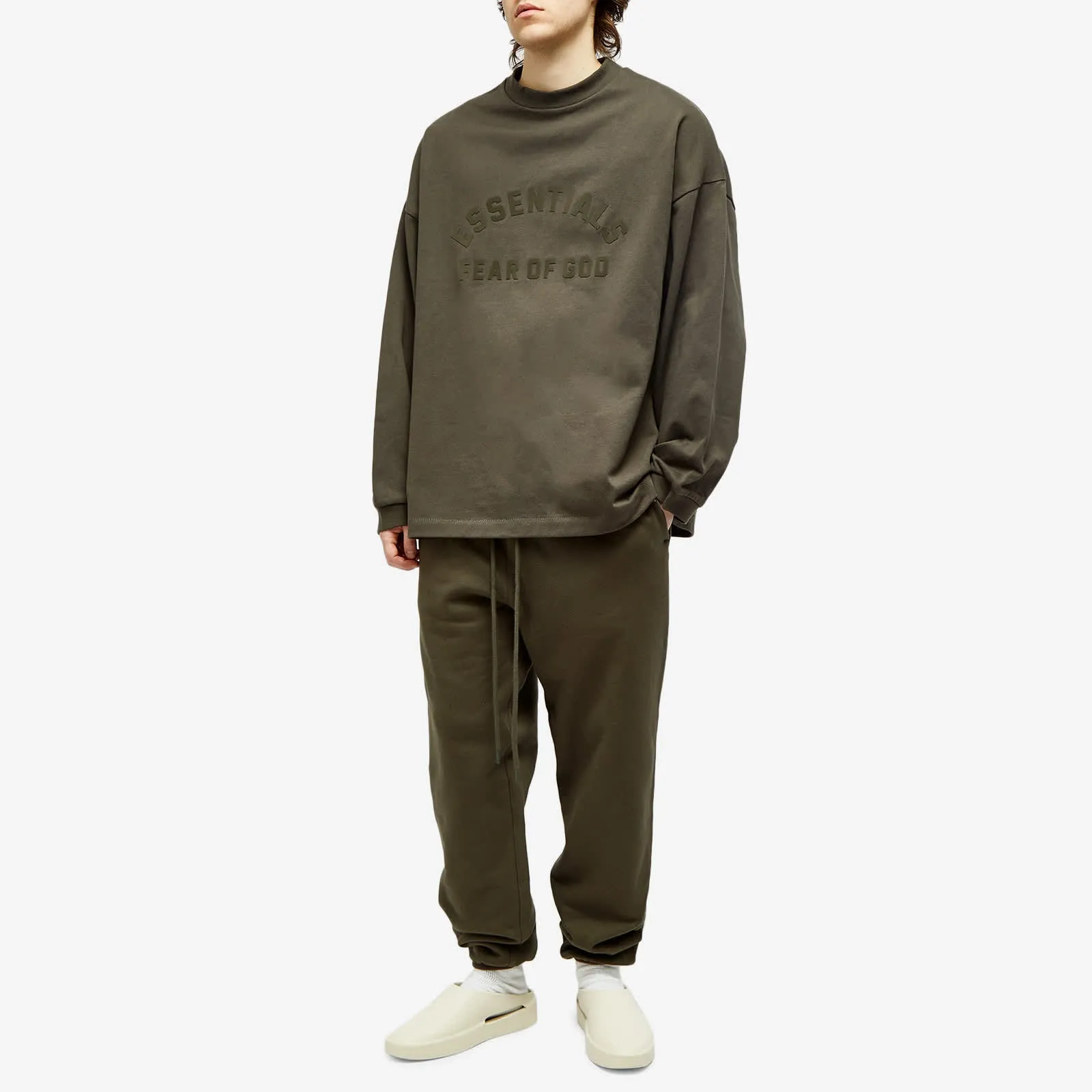 Fear Of God Essentials Spring Long Sleeve Printed T-Shirt, Ink