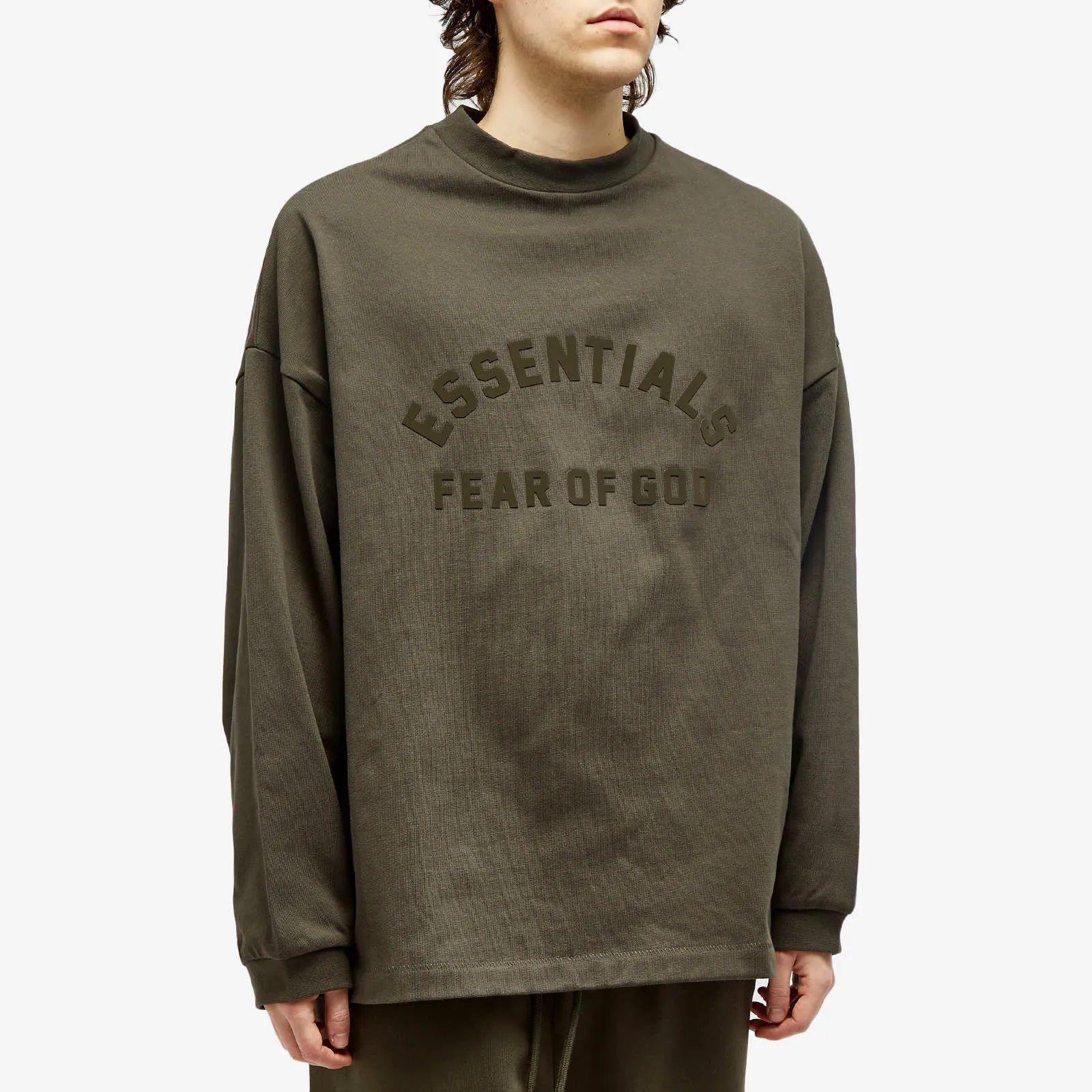 Fear Of God Essentials Spring Long Sleeve Printed T-Shirt, Ink