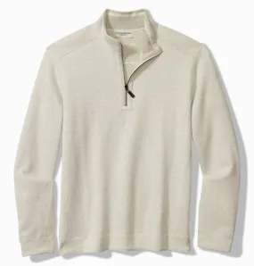 Flip Coast Reversible Half-Zip Sweatshirt in Lychee Heather by Tommy Bahama