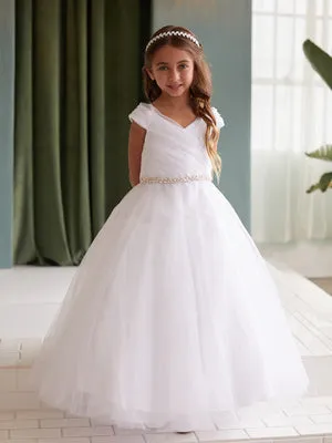 Girls Tulle Overlay Flowing Skirt Ball Gown, Sizes 2-16