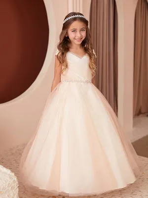 Girls Tulle Overlay Flowing Skirt Ball Gown, Sizes 2-16