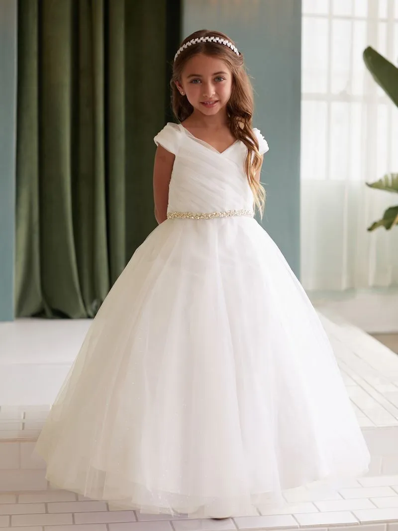 Girls Tulle Overlay Flowing Skirt Ball Gown, Sizes 2-16