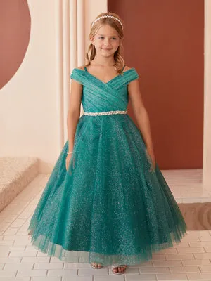 Girls Tulle Overlay Flowing Skirt Ball Gown, Sizes 2-16