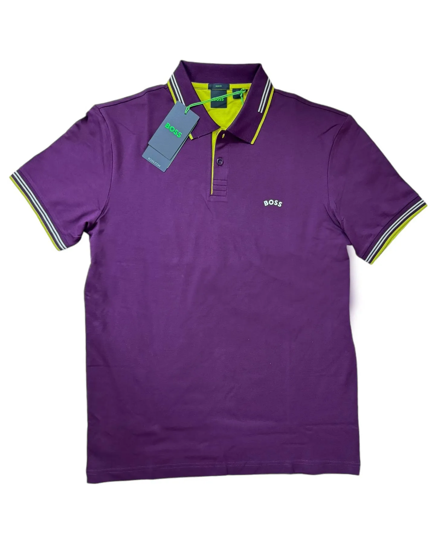 Hugo Boss Cotton Polo Shirt Purple - Slim Fit M