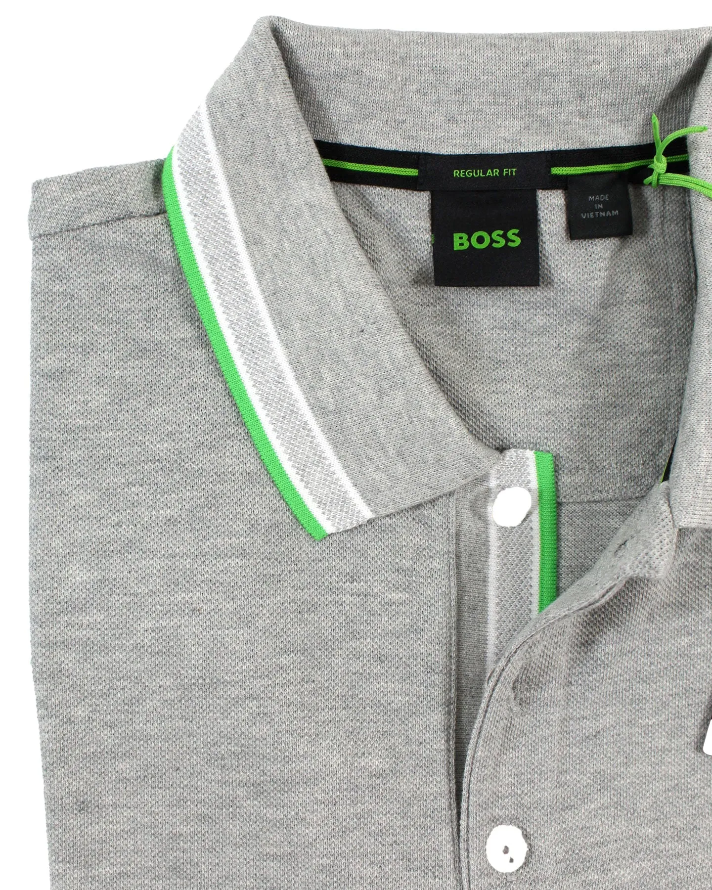 Hugo Boss Polo Shirt Regular Fit Heather Gray Men L