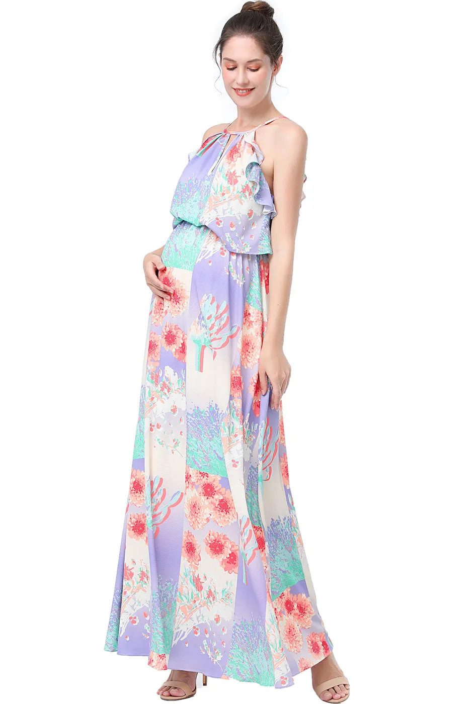 Kimi   Kai Maternity "Pixie" Nursing Maxi Dress