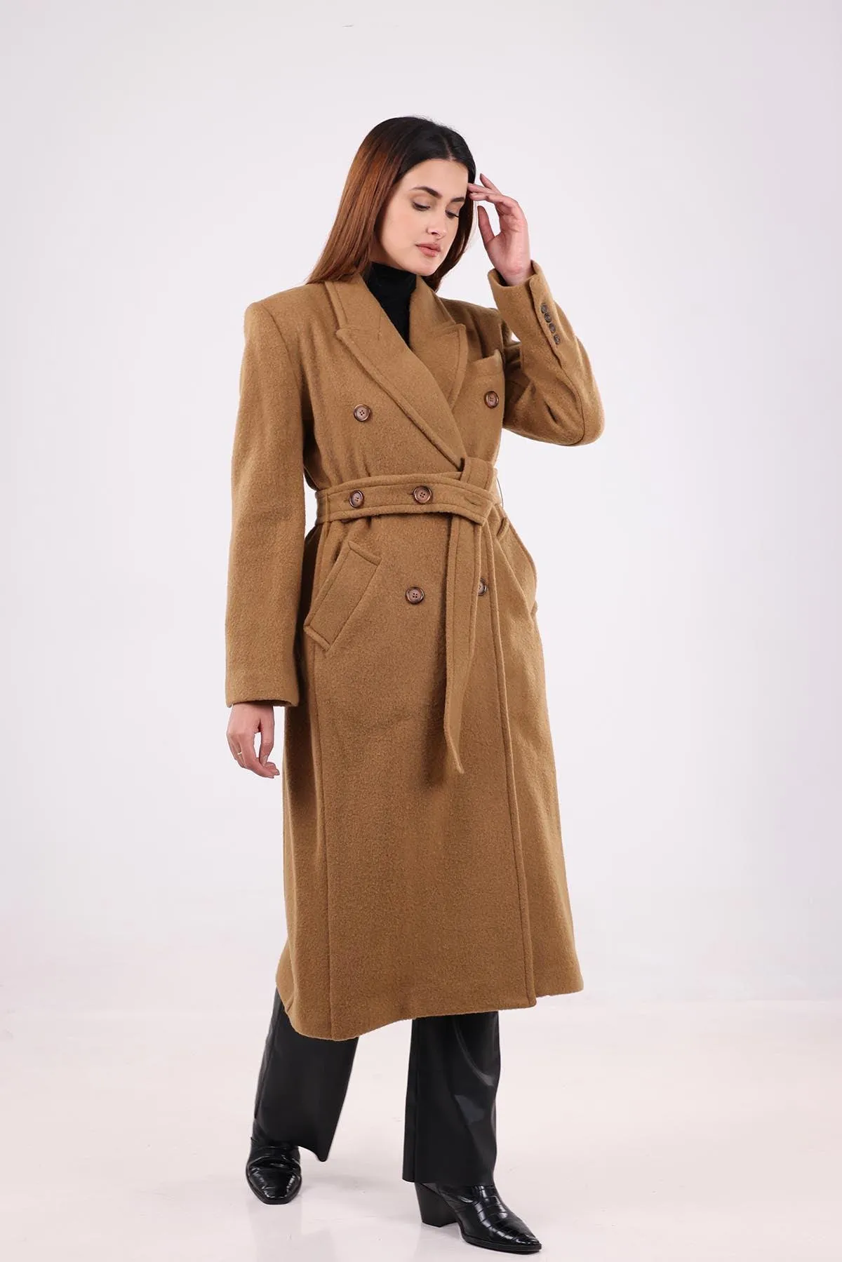 Long belted coat