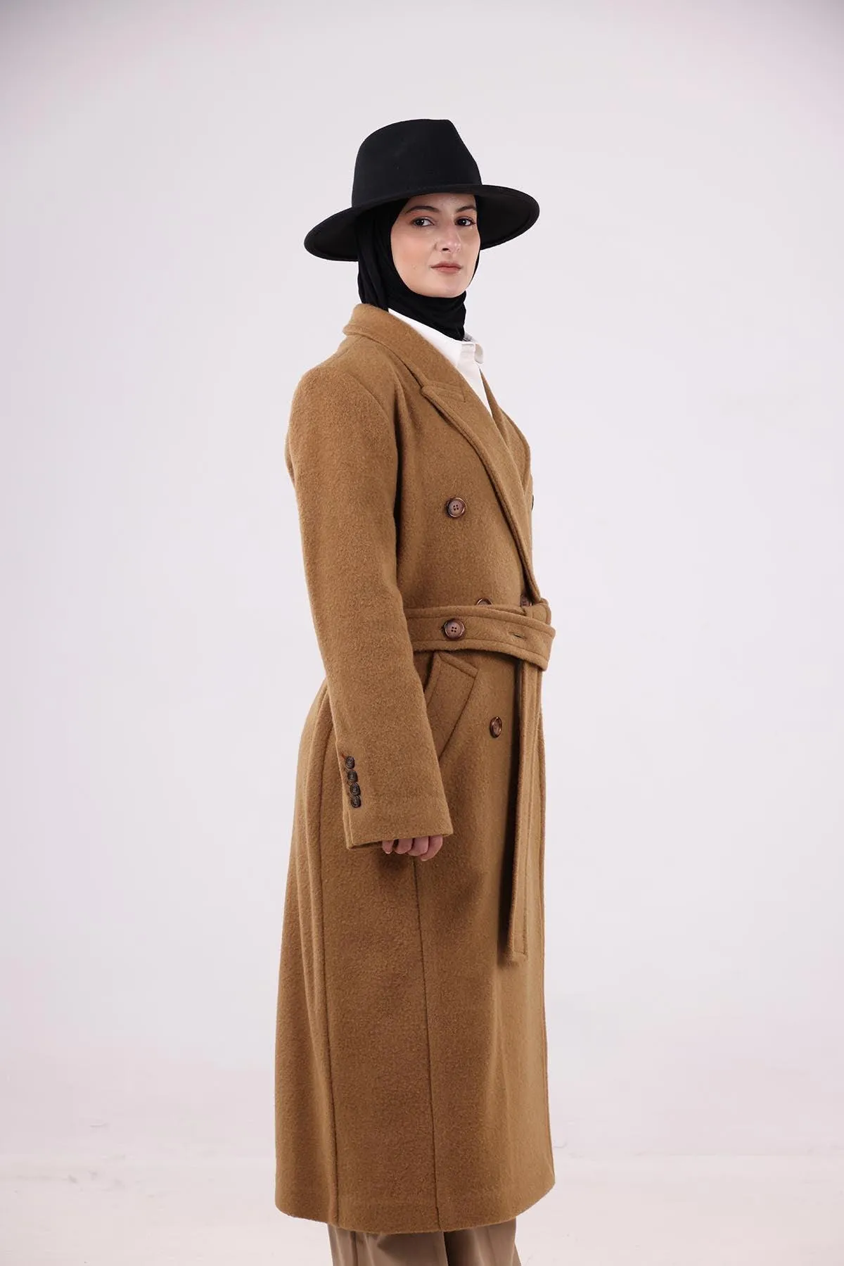 Long belted coat