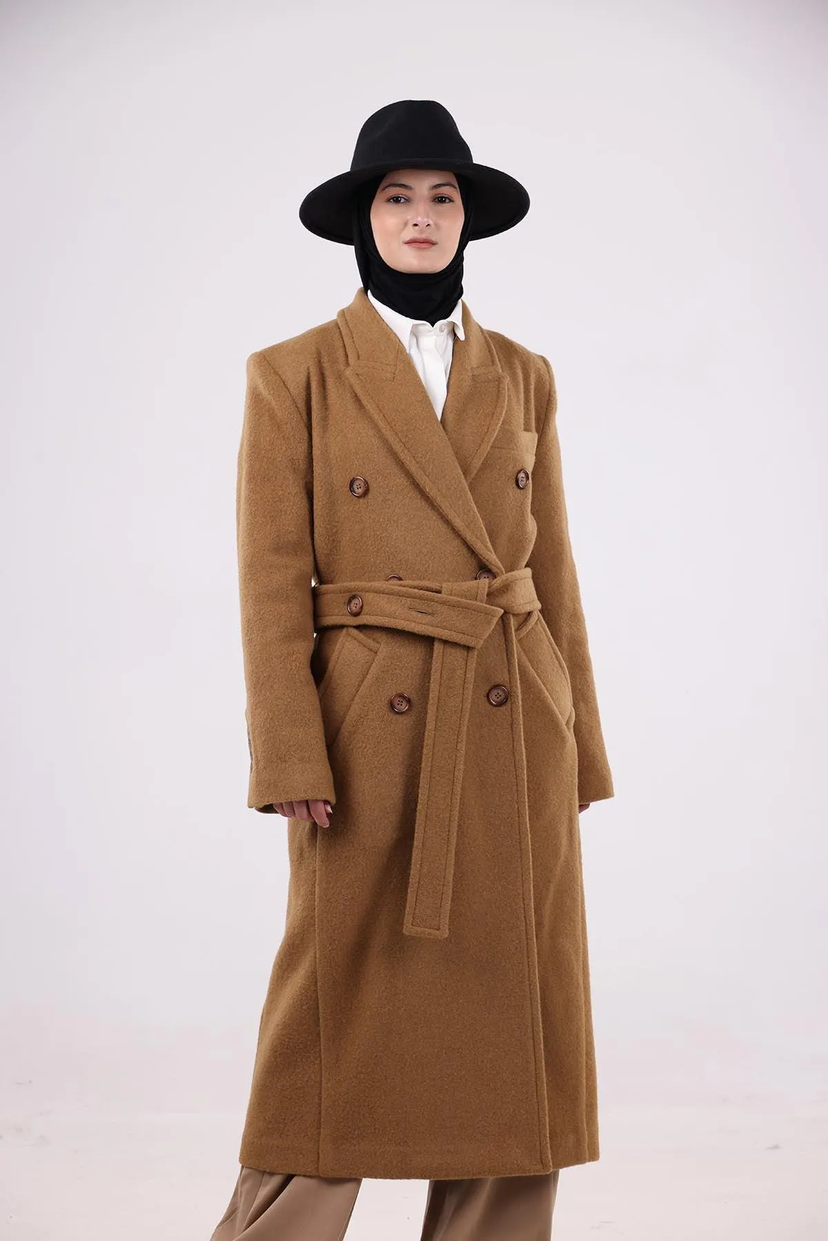 Long belted coat