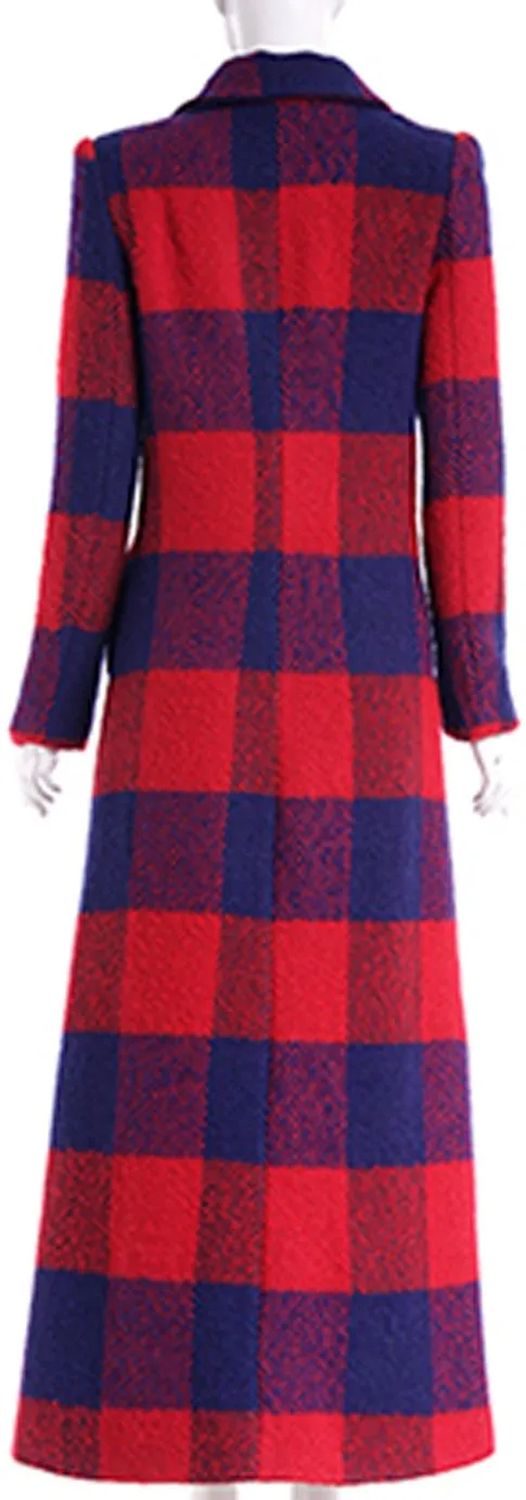 Long Plaid Coat