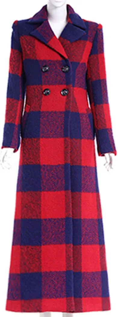 Long Plaid Coat