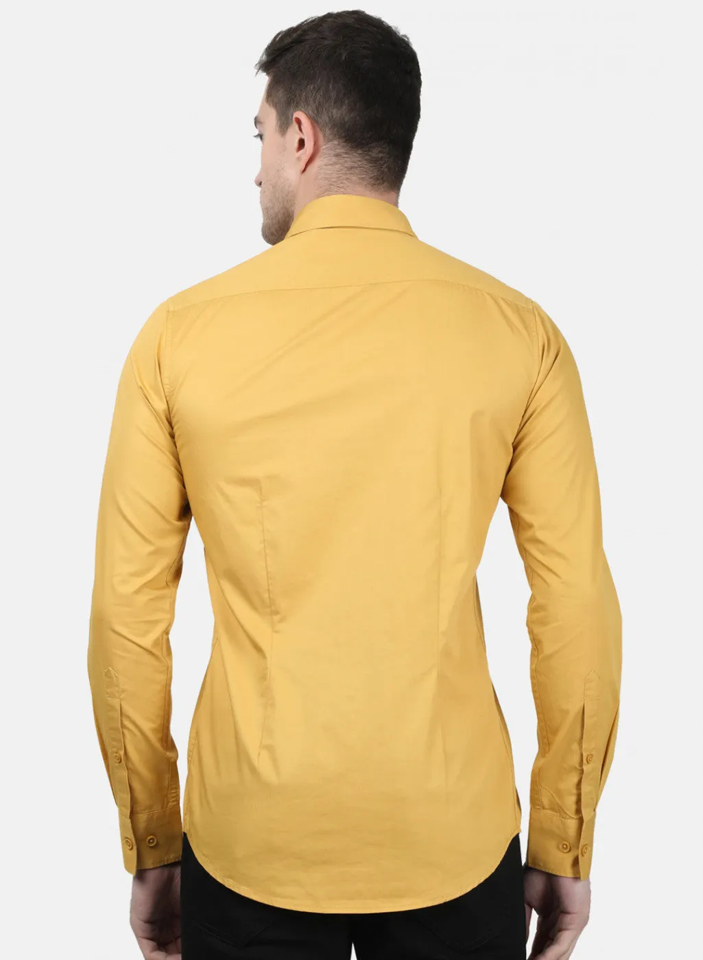 Mens Mustard Solid Shirts