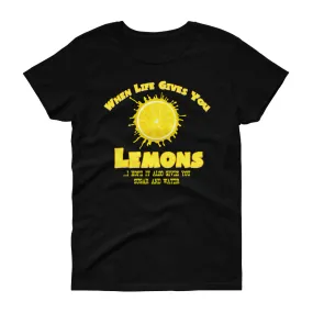 Minty Tees "When Life Gives You Lemons, I Hope It Also Gives You Sugar And Water" Women's Short Sleeve T-Shirt