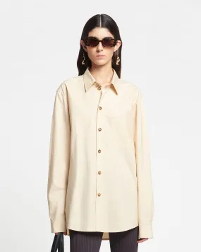 Mya - Light Poplin Shirt - Beige