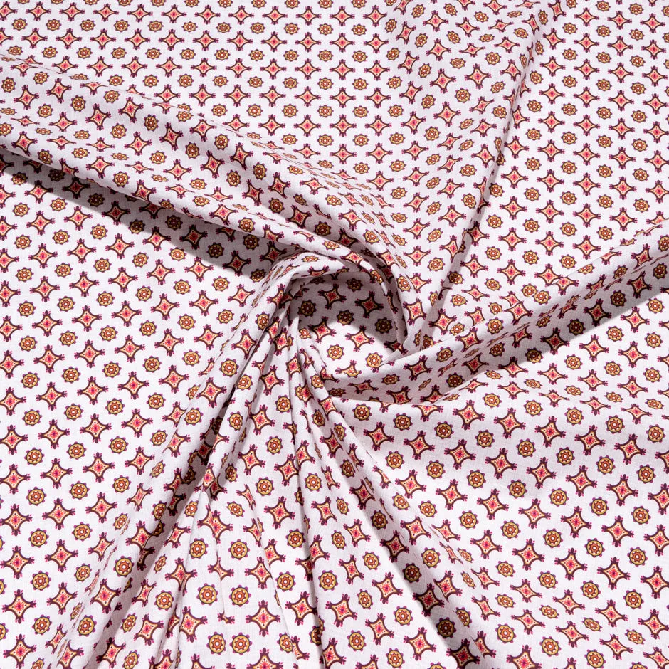 Pink & Plum Geometric Printed Pure Cotton