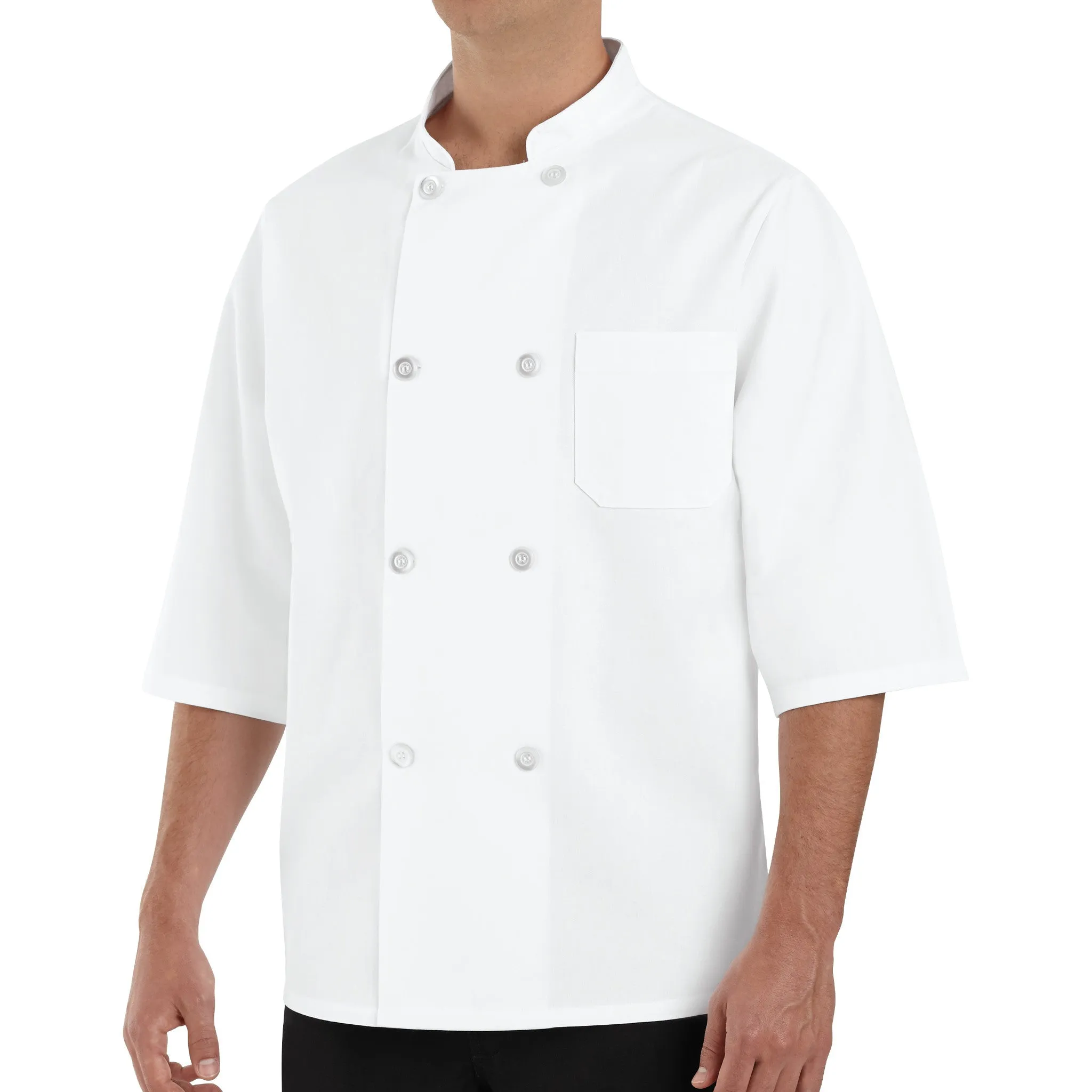 Red Kap 1/2-Sleeve Chef Coat - 0404WH