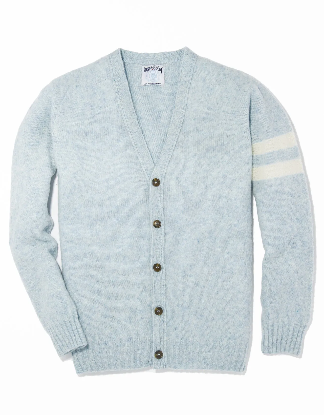 SHAGGY DOG UNIVERSITY CARDIGAN - LIGHT BLUE