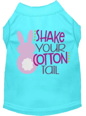 Shake Your Cotton Tail Screen Print Dog Shirt Aqua Xl