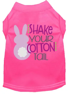 Shake Your Cotton Tail Screen Print Dog Shirt Bright Pink Sm