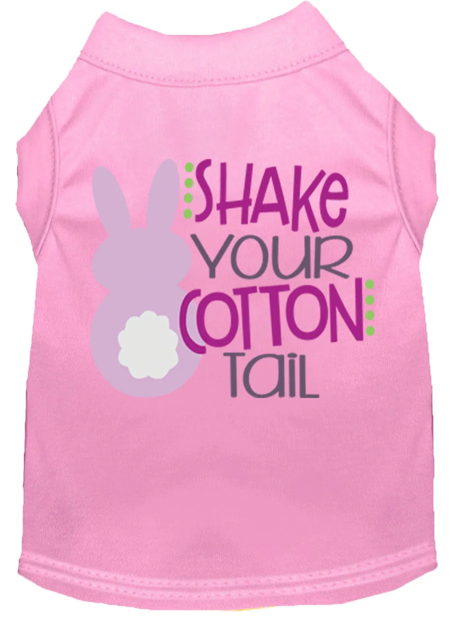 Shake Your Cotton Tail Screen Print Dog Shirt Light Pink Xxxl