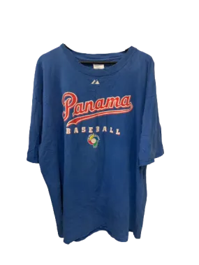 Vintage MLB Panama Baseball Carlos Lee 45 Blue T-Shirt XX-Large