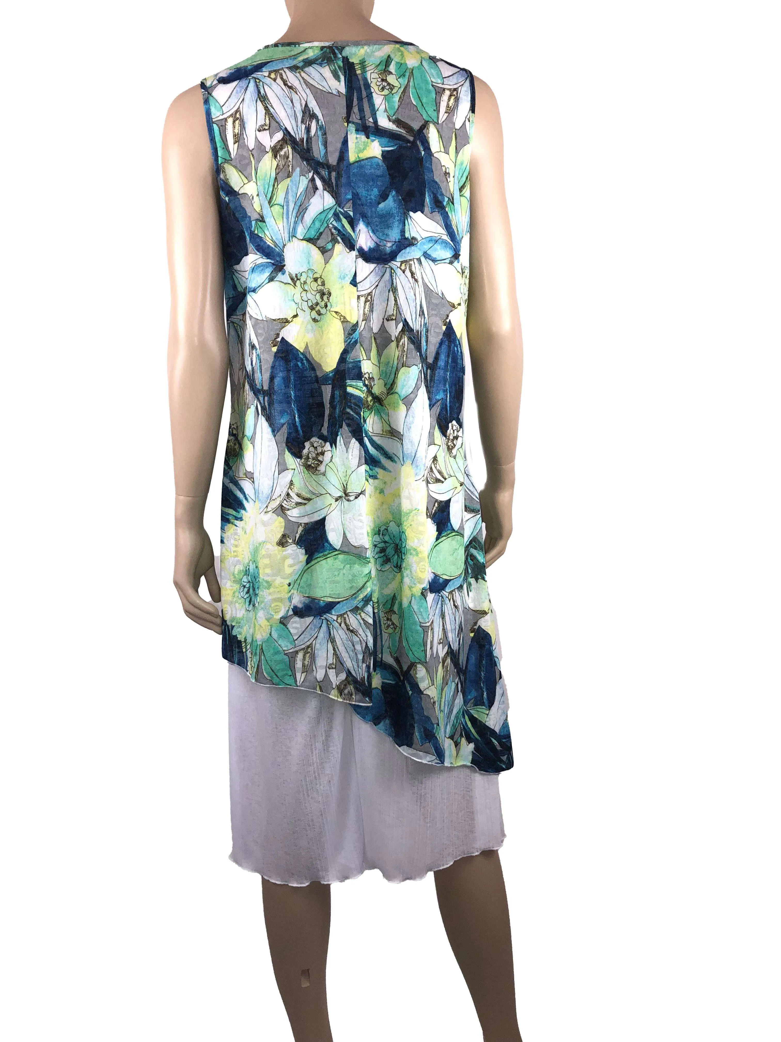 Women's Dresses Canada Soft Colorful Print Layered Flattering Design Includes Shawl Best Quality Stretch Fabric Made in Canada Yvonne Marie Boutiques